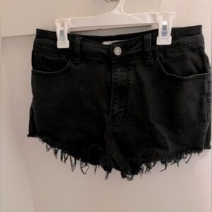 Black Jean Shorts